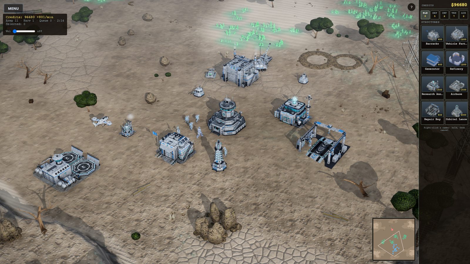 Wide view of the same base and the surrounding terrain
