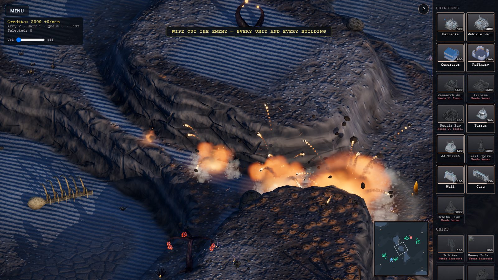 Close-up of a vehicle explosion